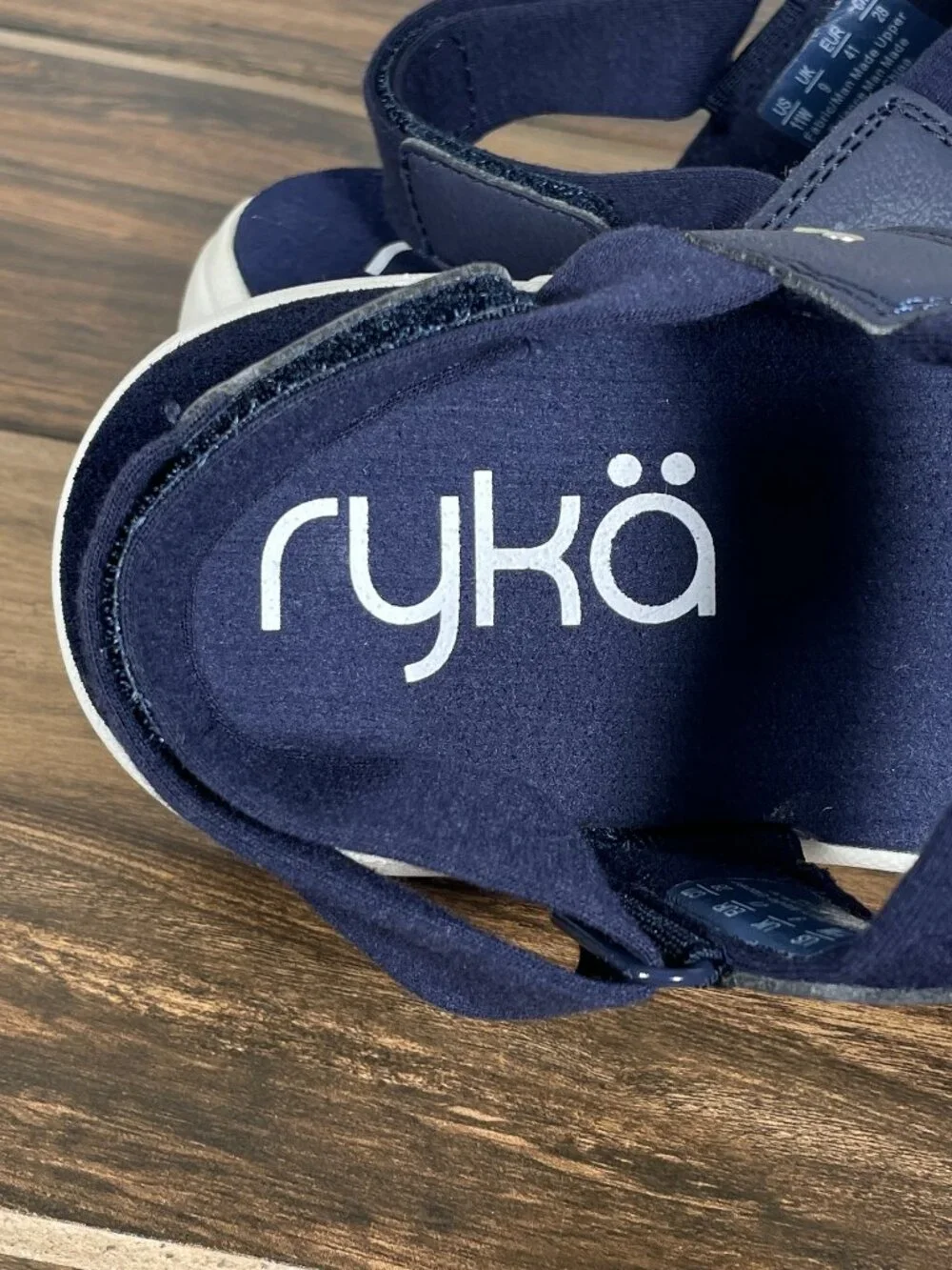 Ryka Mallorie Shoes Womens Size 11 Wide Blue Lightweight Strappy Sandals_10